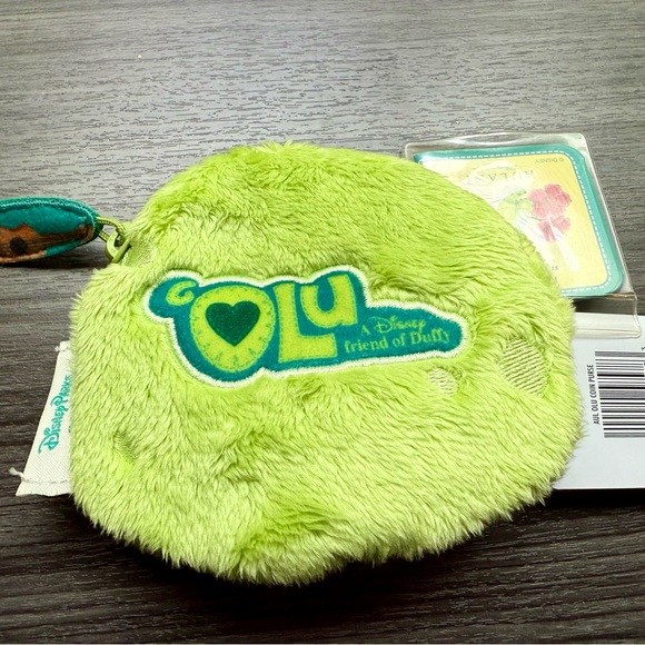 Disney Duffy Lime Green Turtle Plush Pouch - Picture 2 of 2